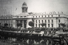The opening ceremony for An Tostal at City Hall in 1958. An Tostal was a national series of events celebrating Irish culture, sport  and heritage that first began in 1953. Here in Cork it left a lasting legacy in the form of the Cork Film Festival and Cork Choral Festival, both of which had their beginnings as part of An Tostal. Image from the Cork Examiner.