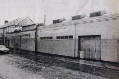 The old Evergreen Bacon Factory building in 1986 following its closure. Image from the Evening Echo.